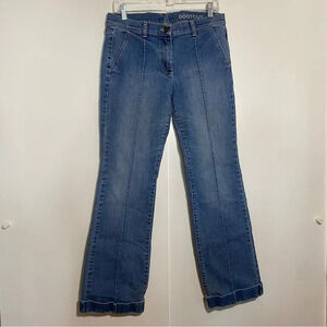NY&C women’s  bootcut Y2K washed blue zip up pants size 8